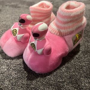 Vintage 90s Pink Power Rangers Kids Shoes